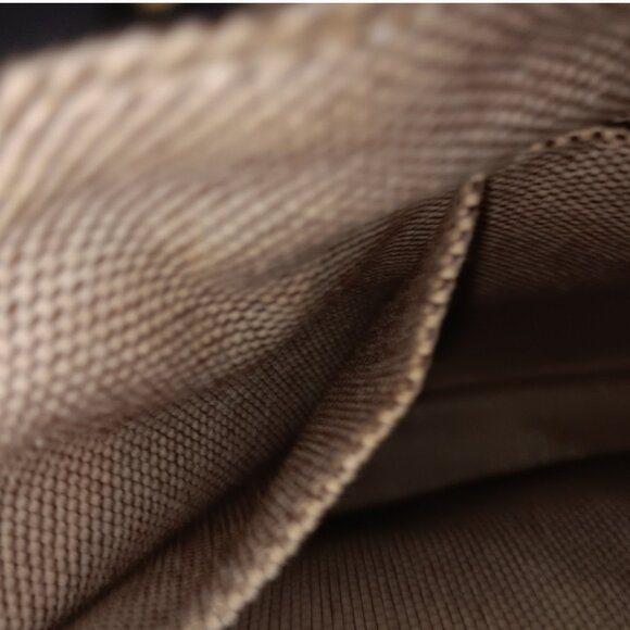 Dooney & Bourke PRE-LOVED Signature Logo DB Black Canvas & Brown Leather Purse - Picture 4 of 14